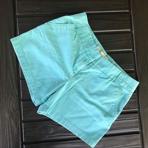 J Crew Teal Shorts Chino Classic Twill City Fit Summer Shorts Sz 10